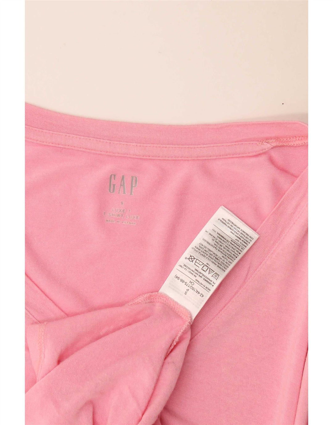 Gap Damen T-Shirt Top UK 10 Small Pink Rayon
