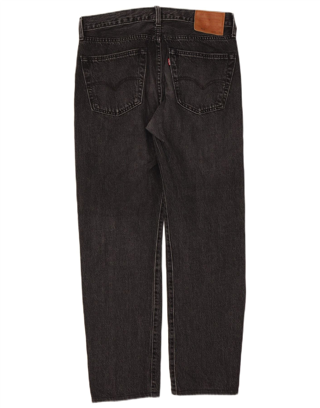 Levi's Herren 501 Straight Jeans W31 L29 schwarze Baumwolle