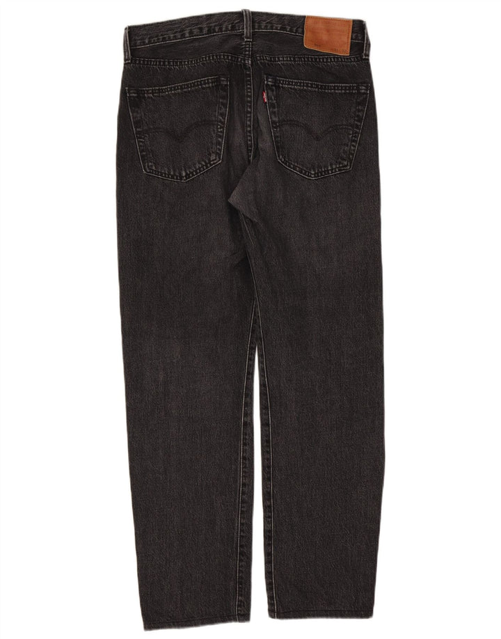 Levi's Herren 501 Straight Jeans W31 L29 schwarze Baumwolle