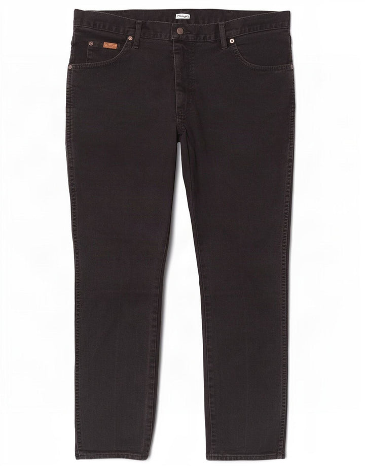 Wrangler Herren Texas Straight Jeans W35 L30 Schwarze Baumwolle