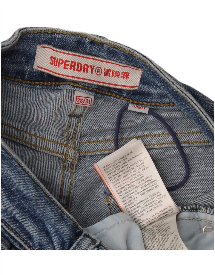 Superdry Damen Bootcut Jeans W28 L31 Blaue Baumwolle