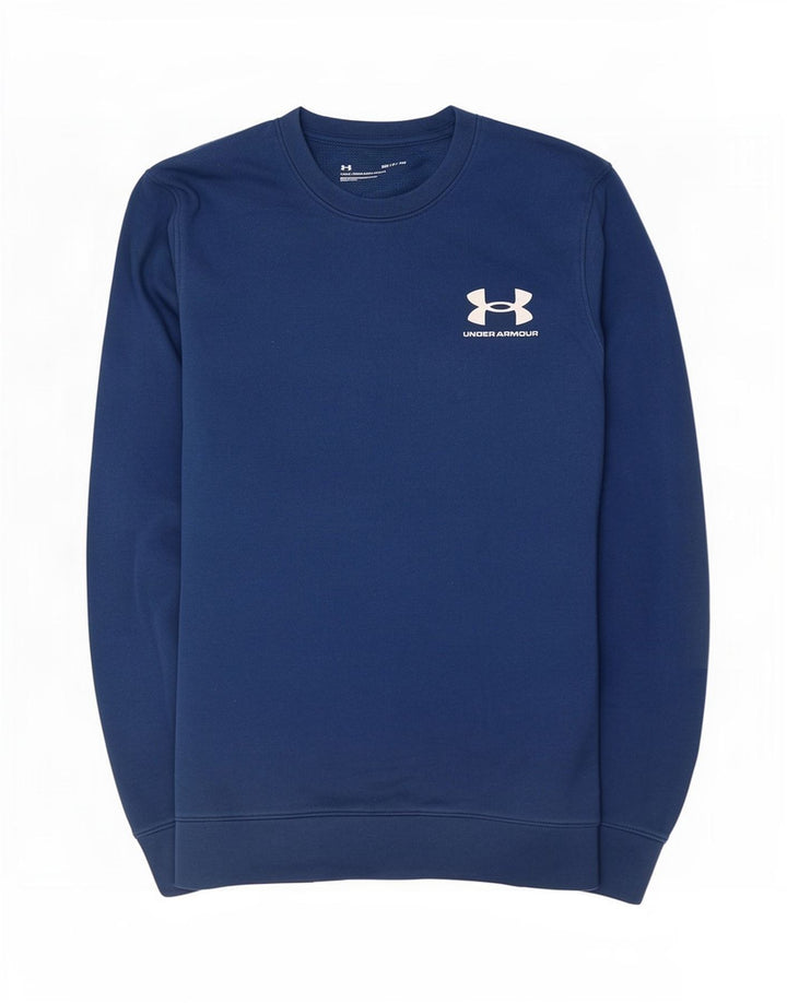 Under Armour Herren Sweatshirt Pullover Small Blau Baumwolle