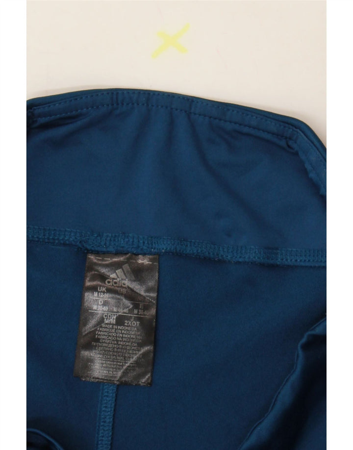 ADIDAS Womens Climalite Leggings UK 12/14 Medium  Blue Polyester Vintage Adidas and Second-Hand Adidas from Messina Hembry 