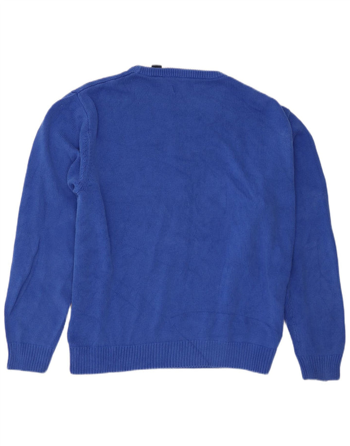 Chaps Herren-Pullover mit U-Boot-Ausschnitt, 2XL, blaue Baumwolle