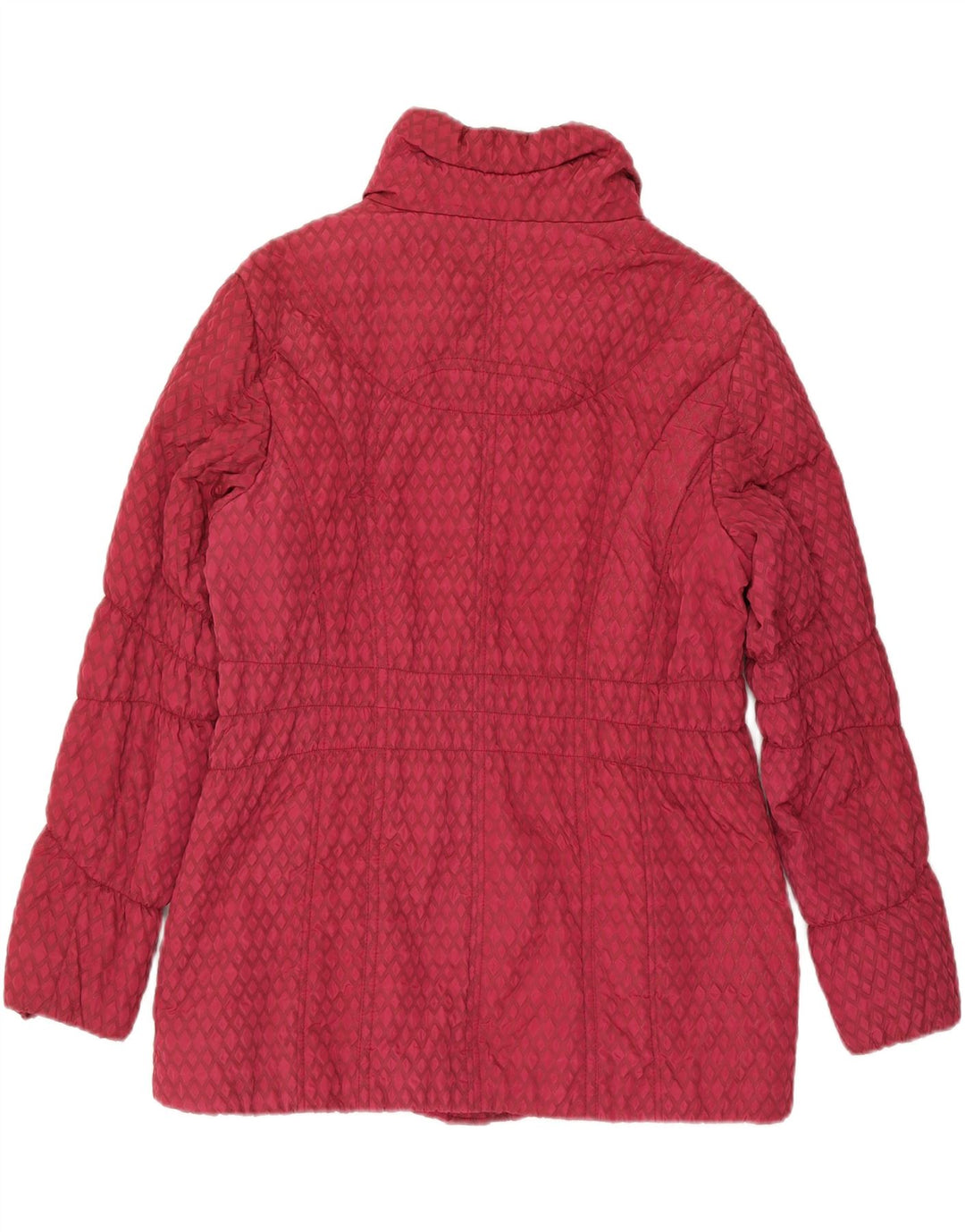 PACO BOUTIQUE Womens Padded Jacket UK 18 XL Burgundy Geometric Polyester