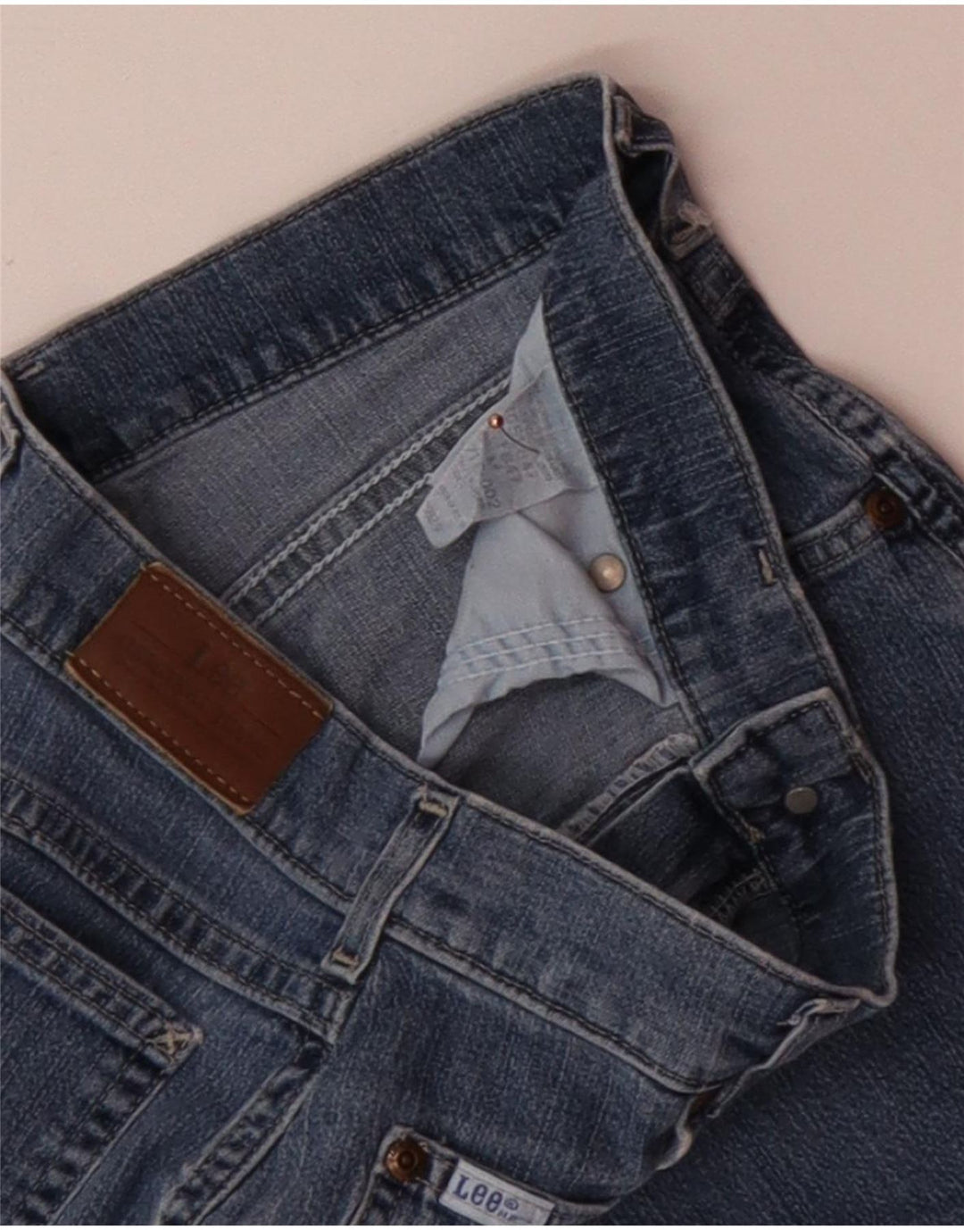 LEE Damen Jeansshorts W28 mittelblaue Baumwolle