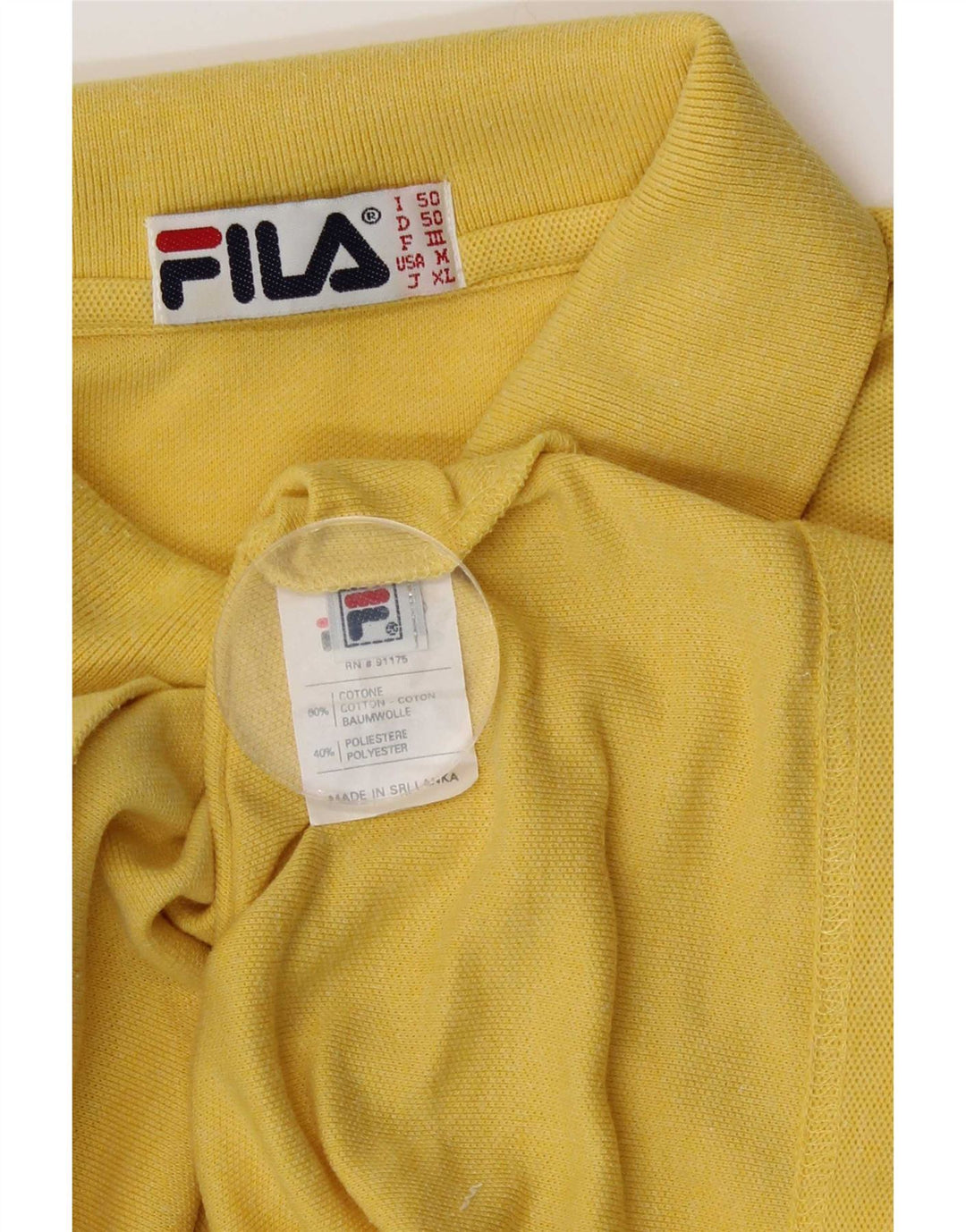 Fila Herren Poloshirt IT 50 mittelgelbe Baumwolle