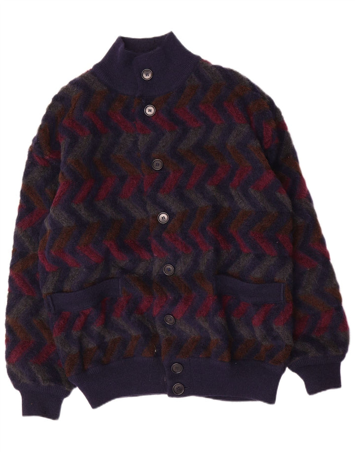 Missoni Herren Wende-Strickjacke IT 48 Mittelmarineblauer Chevron