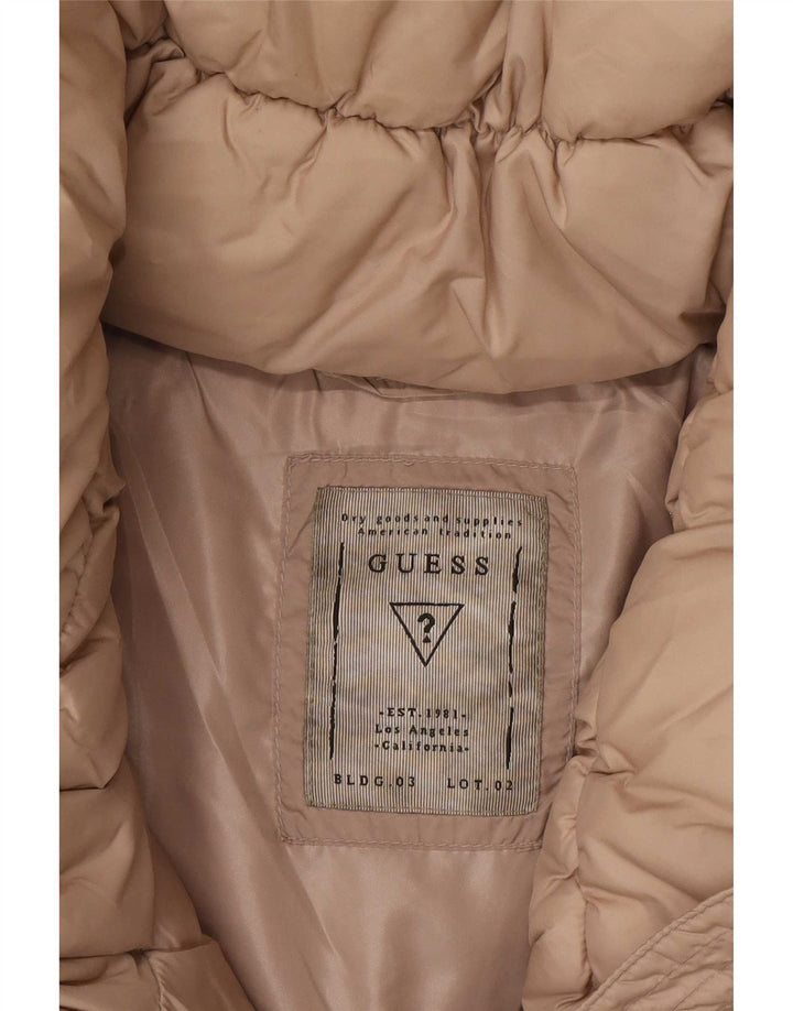 Guess Damen Wattierte Jacke UK 12 Medium Beige Polyamid