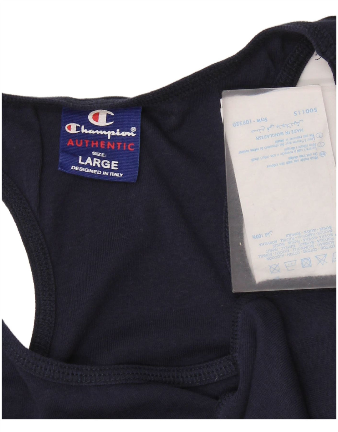 CHAMPION Damen-Weste-Top, UK 14, Größe L, Marineblau, Baumwolle