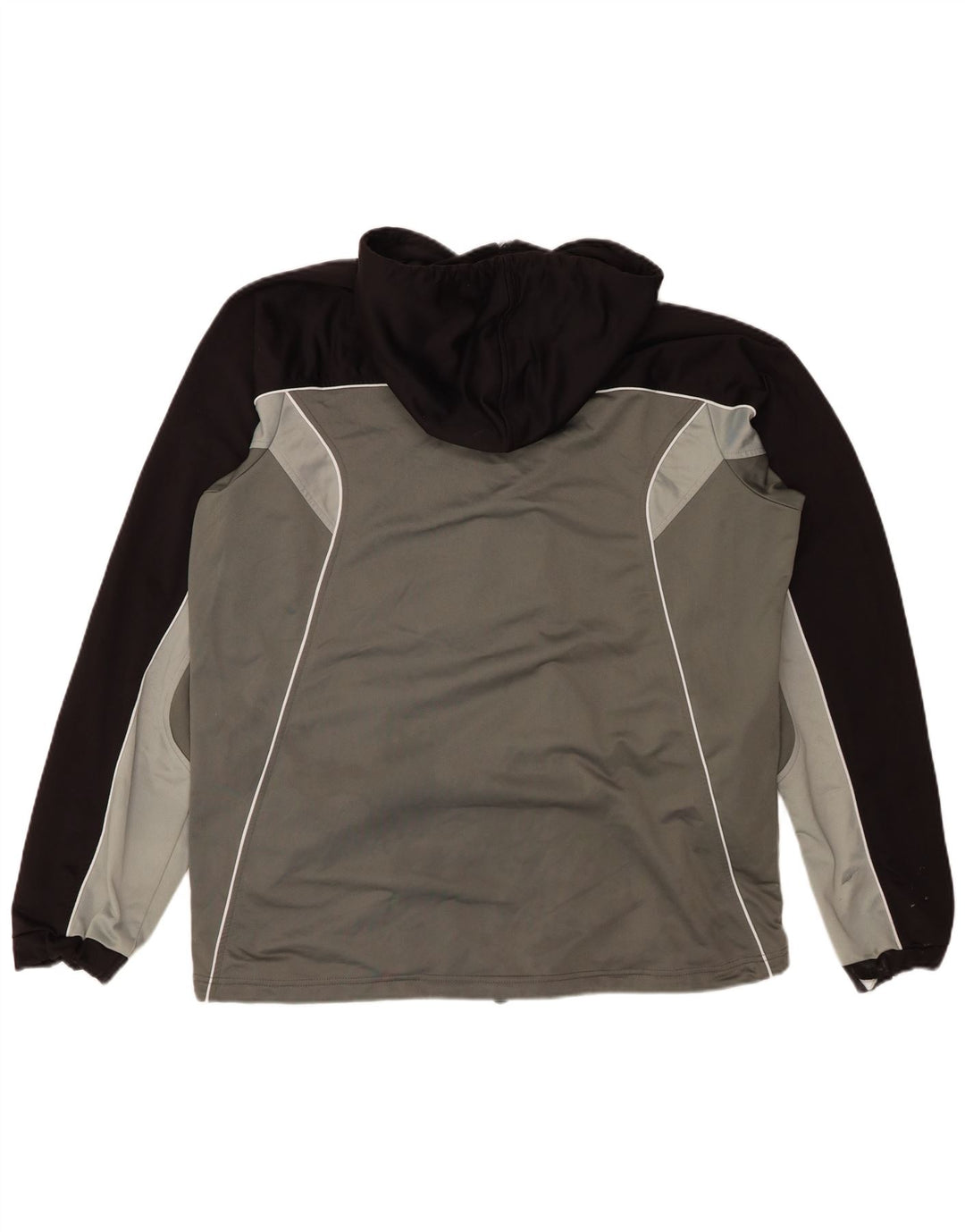 ASICS Herren-Kapuzenpullover mit Reißverschluss, XL, Grau, Farbblock