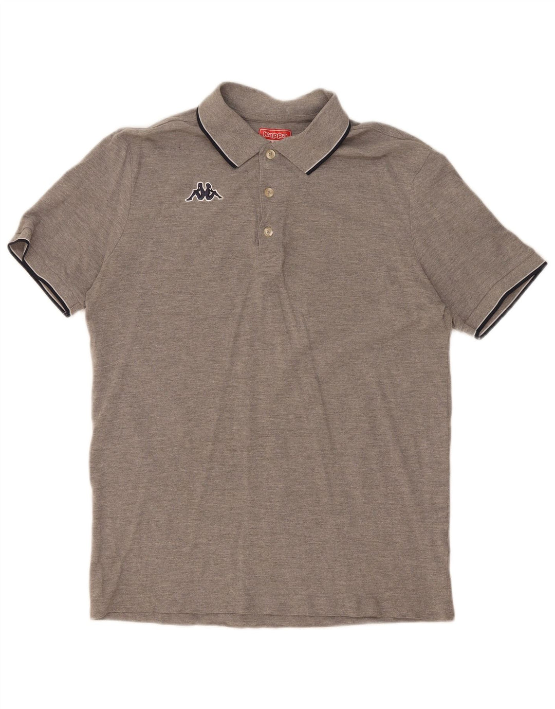Kappa Herren-Poloshirt, groß, grau meliert