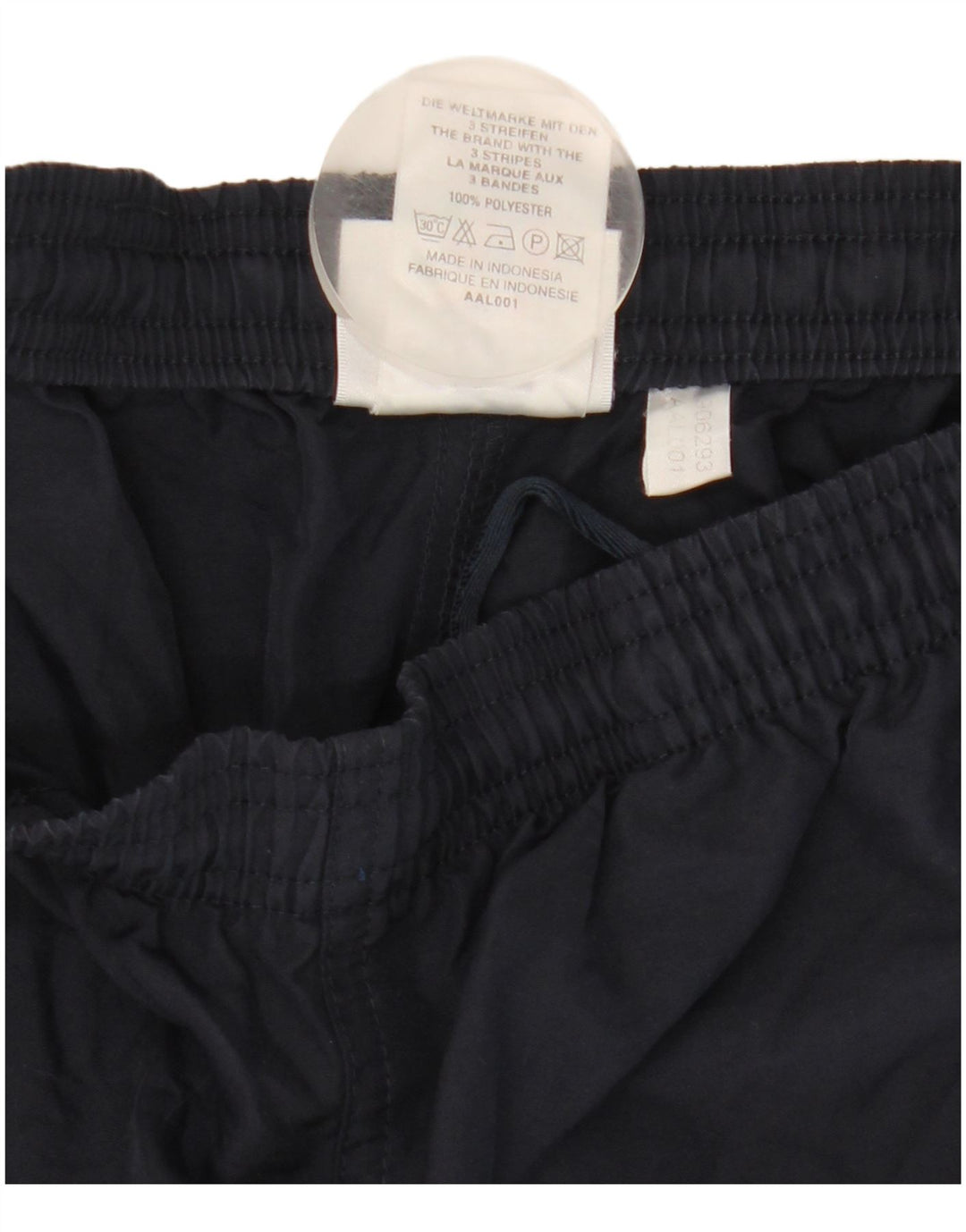 Adidas Damen Sportshorts UK 12 Medium Marineblau Polyester