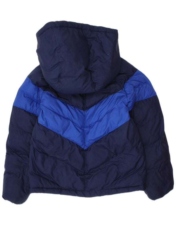 Adidas Wattierte Jacke mit Kapuze für Jungen, 6–7 Jahre, XS, Marineblau, Farbblock