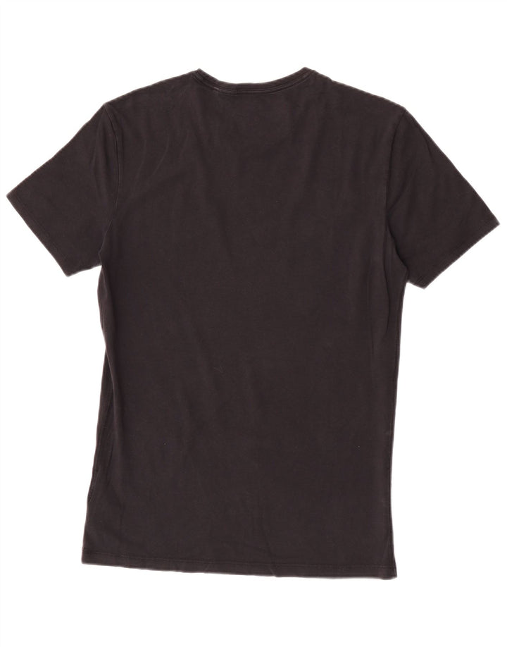 Guess Grafik-T-Shirt-Oberteil für Damen aus mittlerer schwarzer Baumwolle