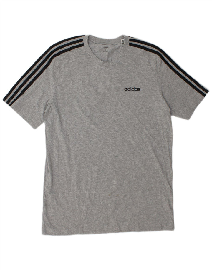 Adidas Herren T-Shirt Top Large Grau Baumwolle