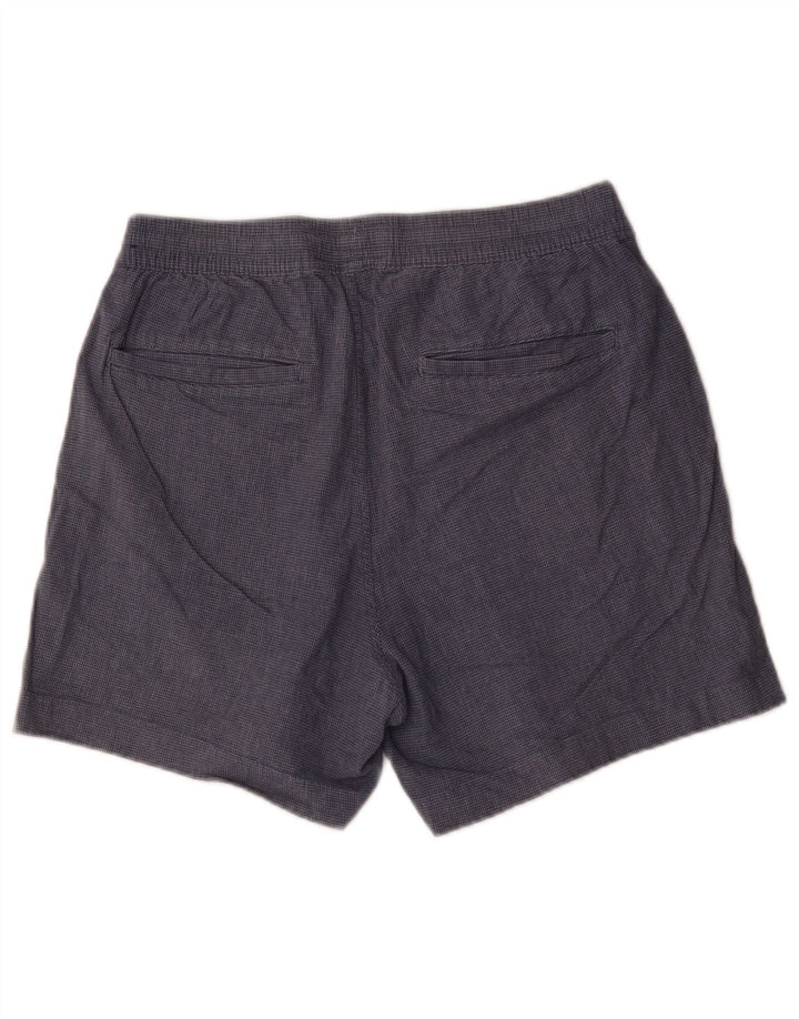 Abercrombie & Fitch Damen-Chinoshorts, Größe M, W32, Marineblau mit Hahnentrittmuster