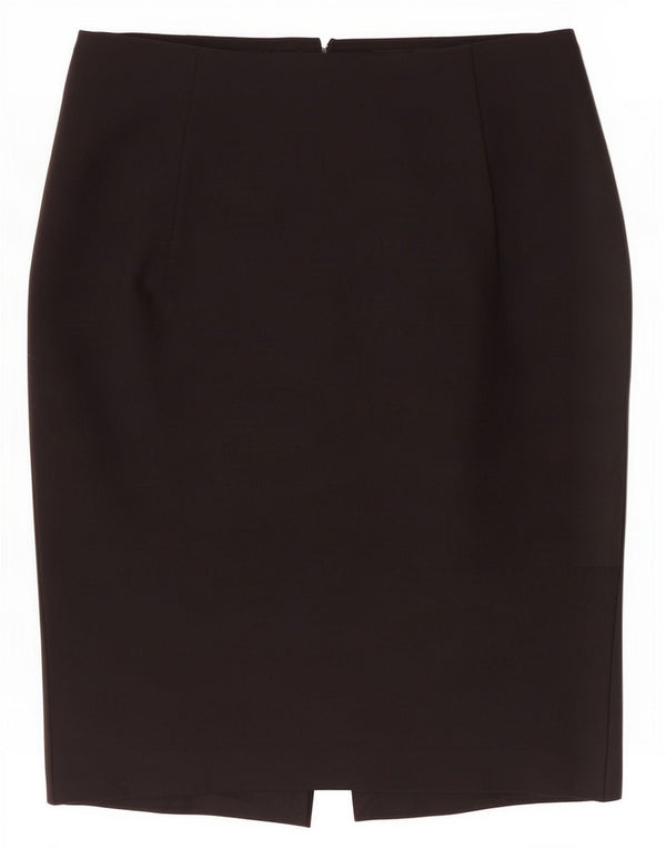 Zara Damen Bleistiftrock EU 38 Small W28 Schwarz Polyester