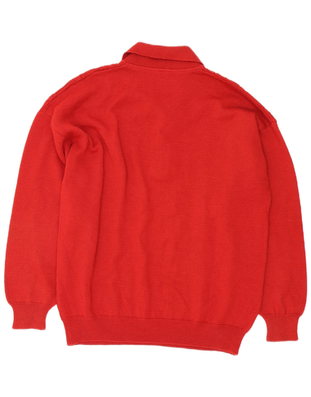 Il Granchio Herren-Pullover mit Polokragen, große rote Wolle