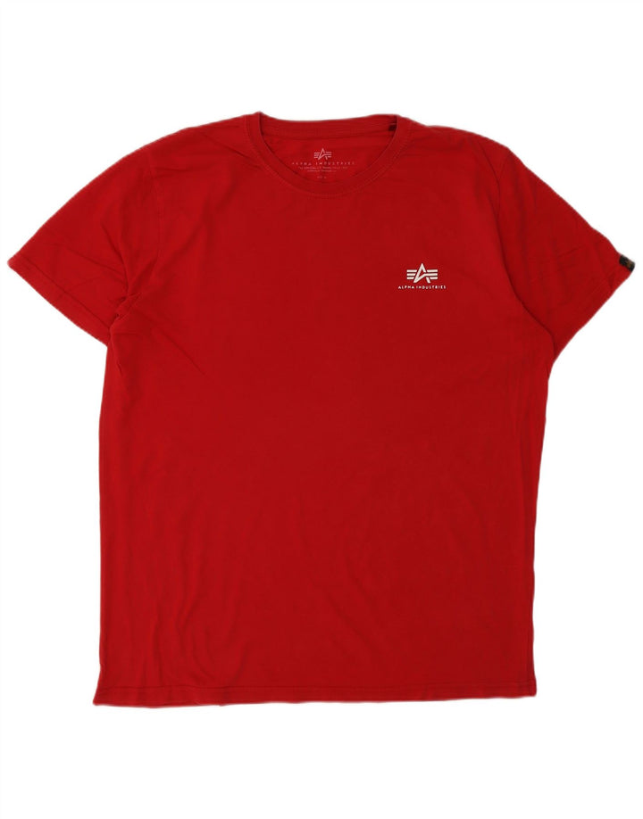 Alpha Industries Herren Grafik-T-Shirt-Oberteil XL Rot