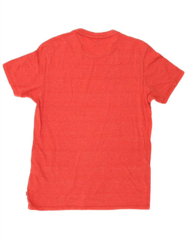 Levi's Herren-T-Shirt mit Grafik, Größe S, rot gefleckte Baumwolle