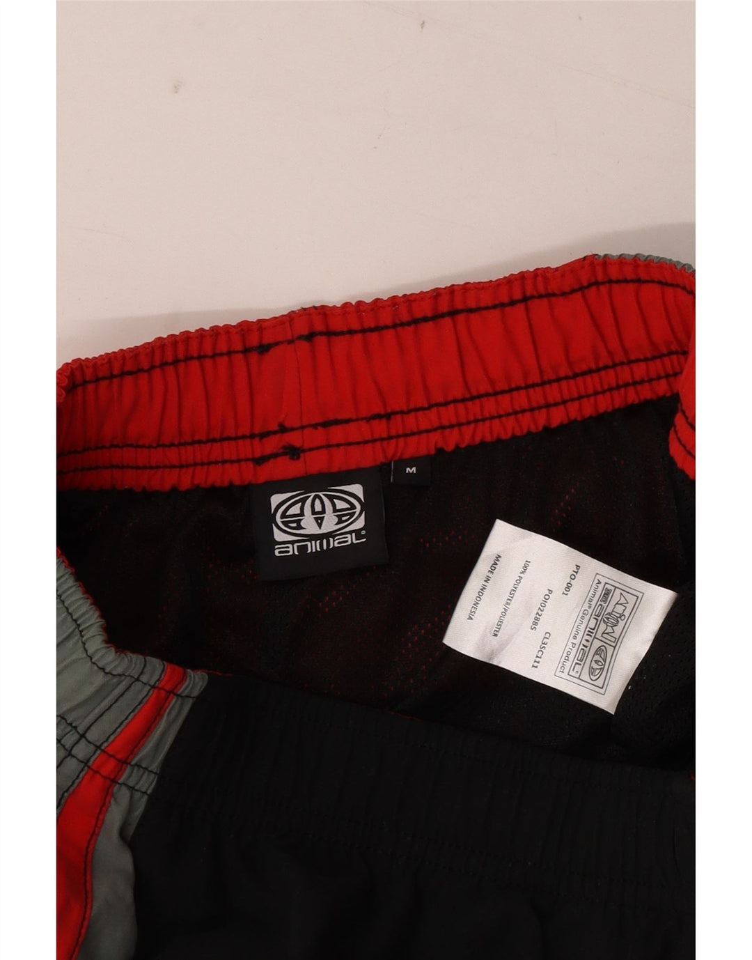 Animal Mens Graphic Swimming Shorts Medium  Black Colourblock Polyester