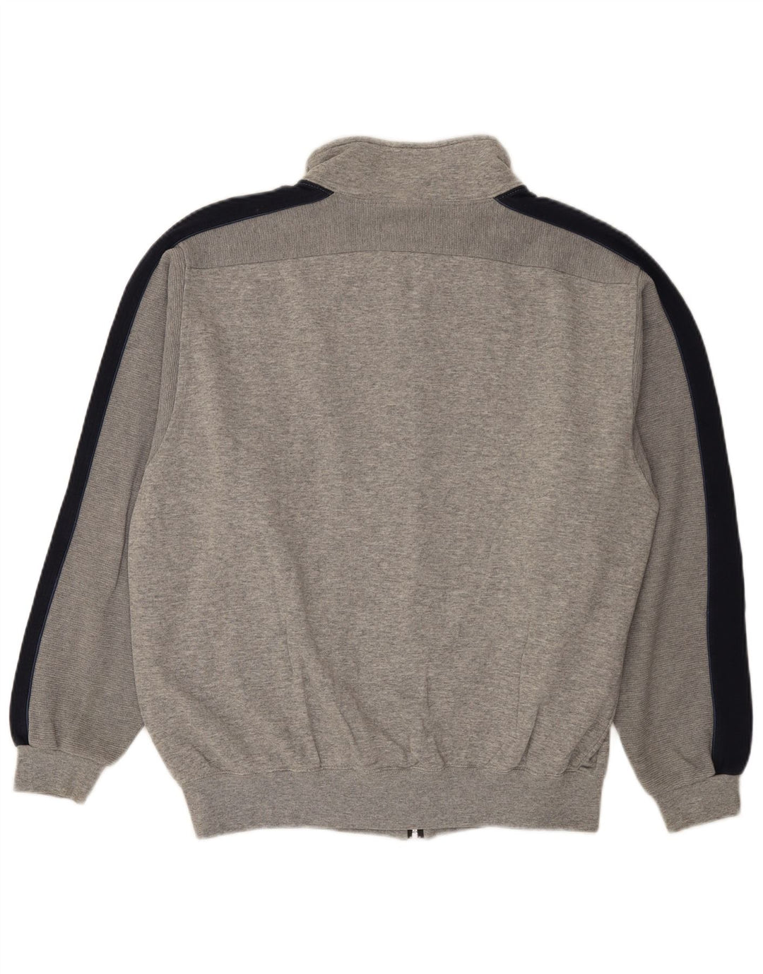 Champion Herren-Trainingsanzug-Top-Jacke, große graue Colourblock-Baumwolle