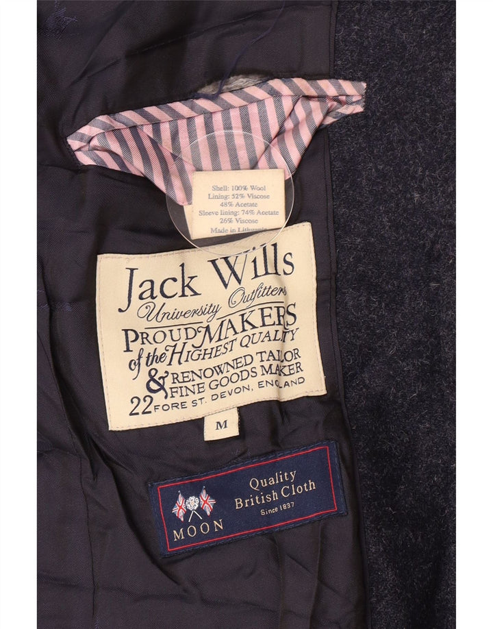 Jack Wills Herren-Blazer mit 2 Knöpfen, UK-Gr. 38, mittelmarineblaue Wolle