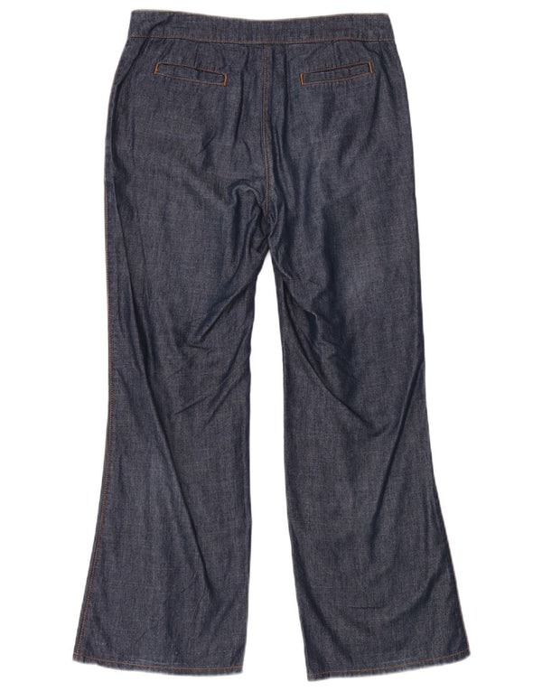 Hobbs Damen Bootcut Chinohose UK 10 Small W28 L28 Marineblaue Baumwolle