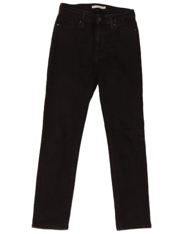 Levi's Damen 712 Slim Jeans W27 L30 Schwarz Baumwolle