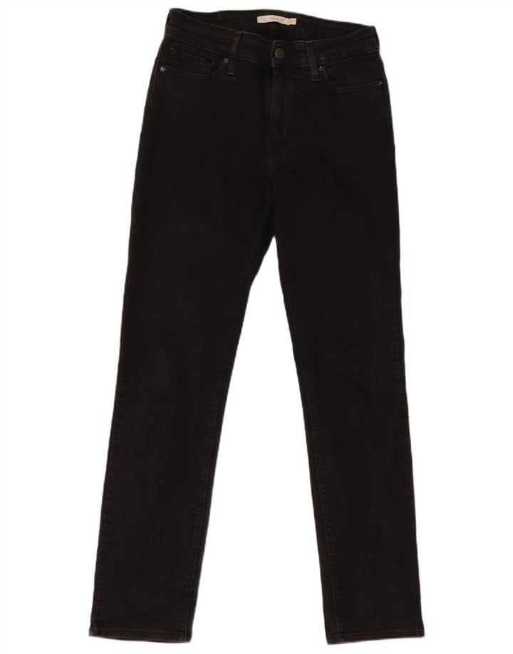 Levi's Damen 712 Slim Jeans W27 L30 Schwarz Baumwolle