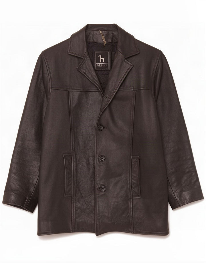 Helium Herren Lederjacke UK 38 Medium Schwarz