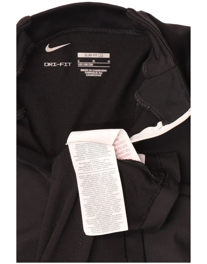 NIKE Jungen Dri Fit Slim Fit Pullover-Trainingsanzug-Oberteil, 12–13 Jahre, Größe L, Schwarz