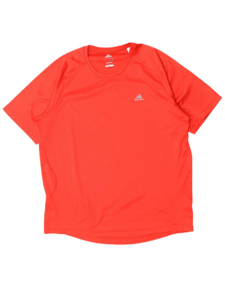 ADIDAS Herren Climalite T-Shirt Top Large Rot