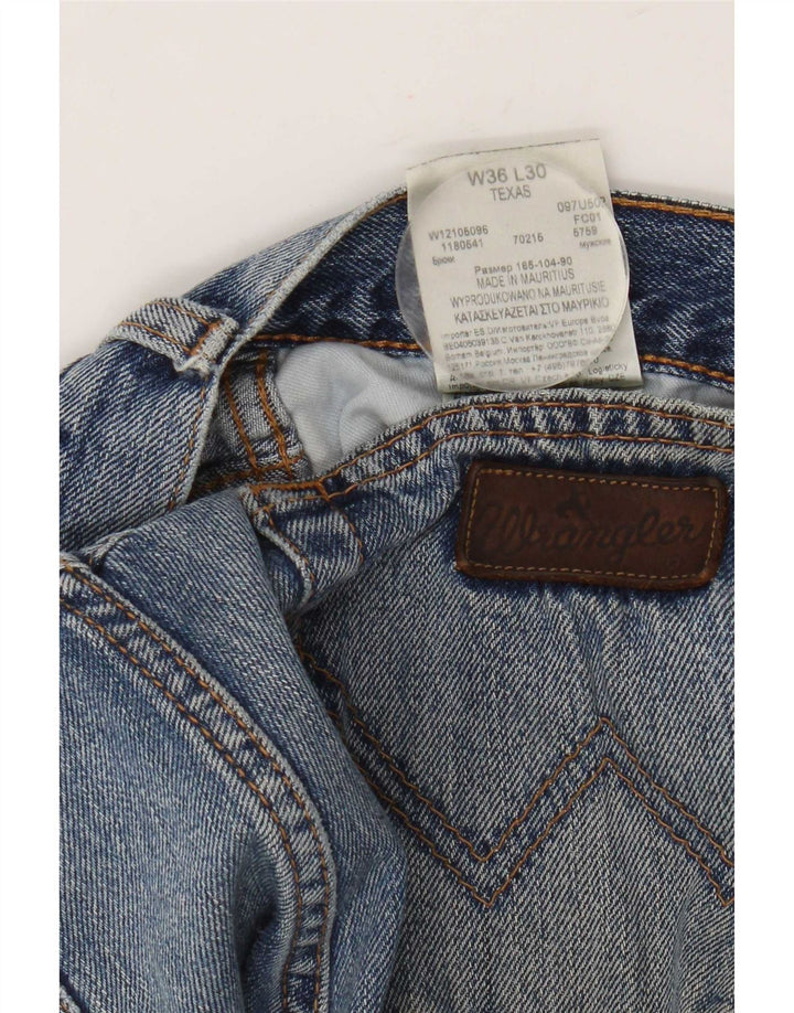 Wrangler Herren Texas Straight Jeans W36 L30 Blaue Baumwolle