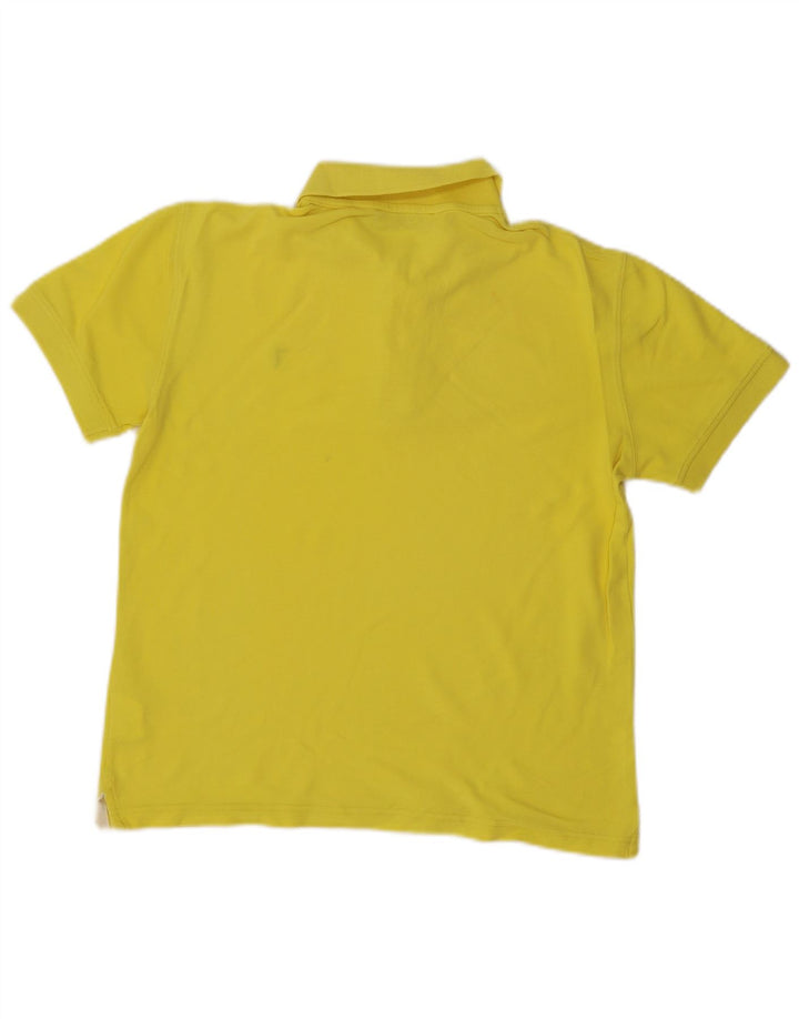 TRUSSARDI JEANS Mens Polo Shirt Small Yellow Cotton