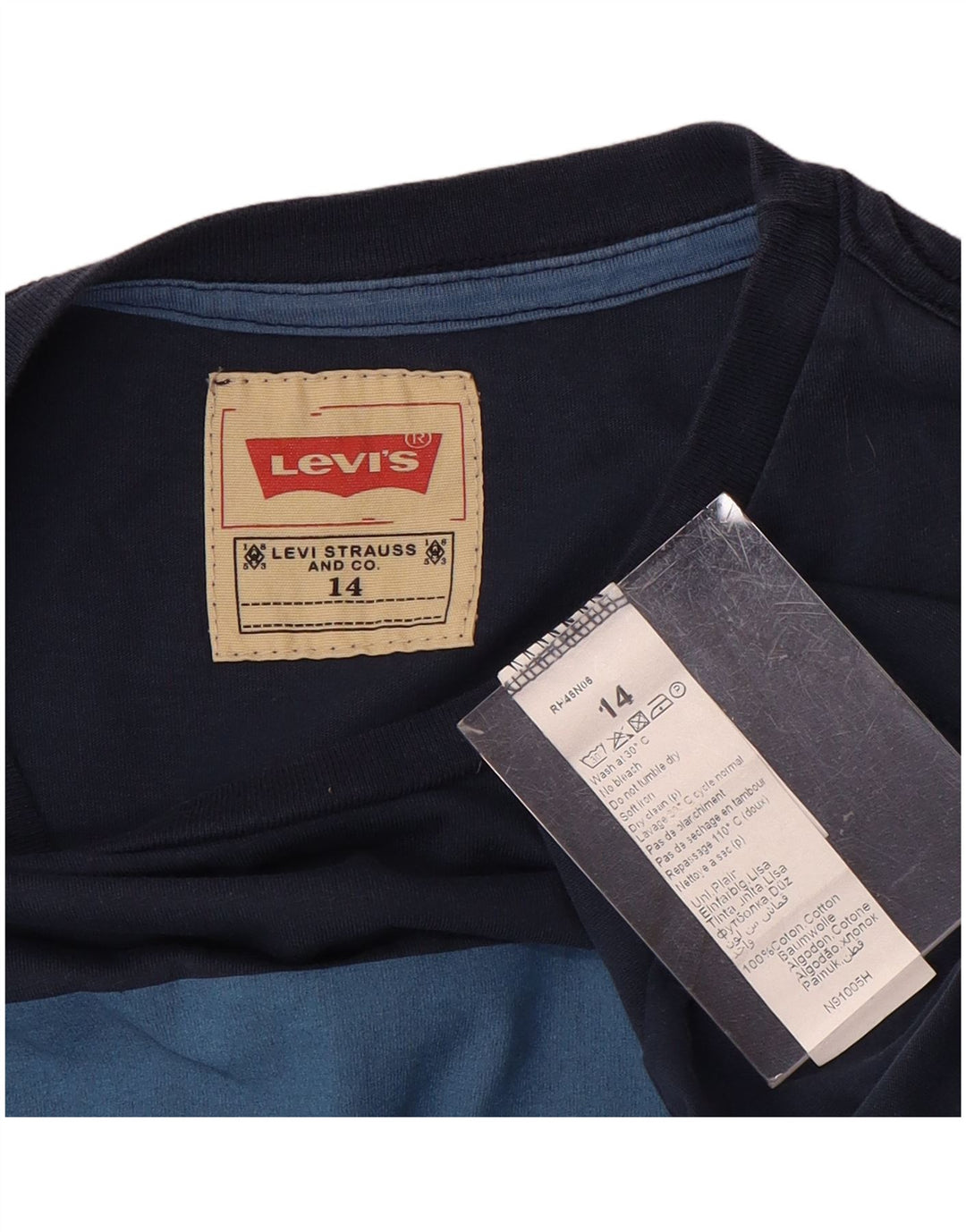 Levi's Jungen Graphic Top Langarm 13–14 Jahre Marineblaue Baumwolle
