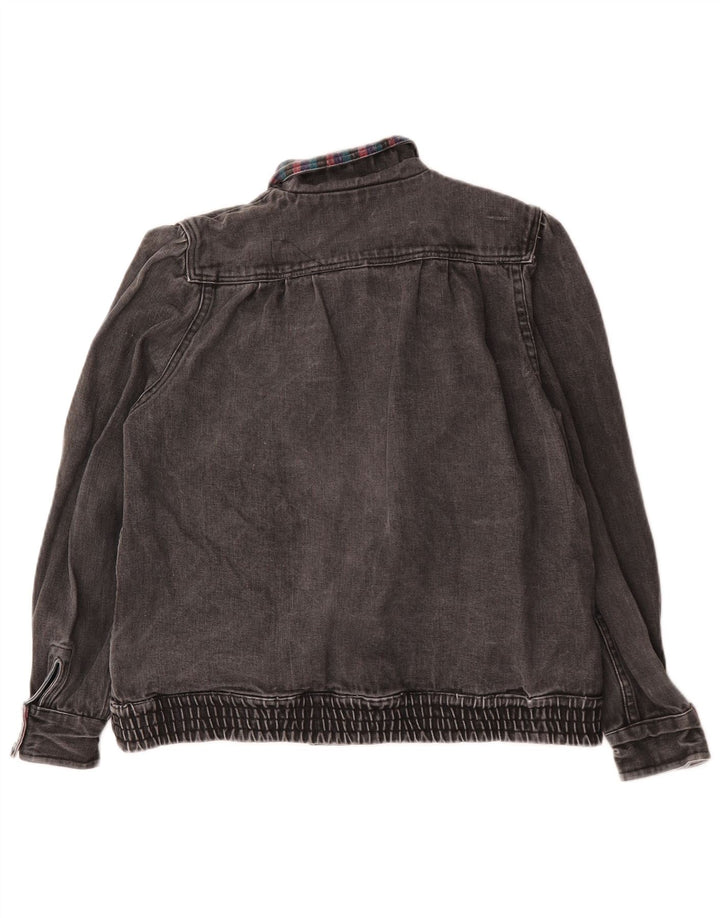 Vintage Damen Jeansjacke UK 14 Mittelgrau