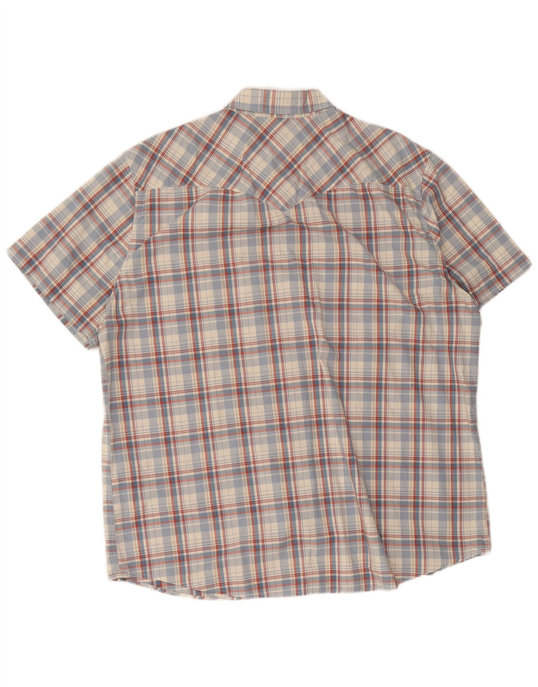 Levi's Herren-Kurzarmhemd 2XL aus blau karierter Baumwolle