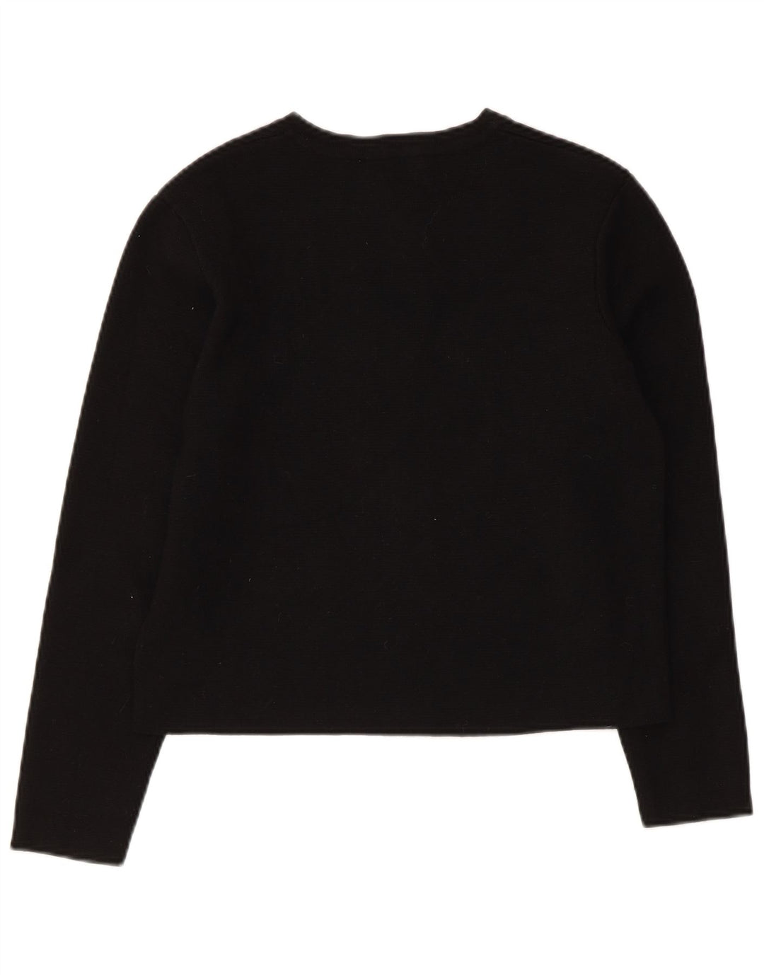Zara Damen Crop Cardigan Pullover UK 12 Mittelschwarze Viskose