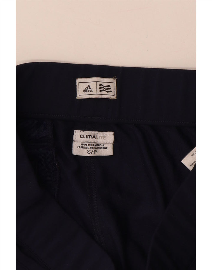 ADIDAS Damen Climalite Trainingshose UK 10 Small Marineblau Polyester