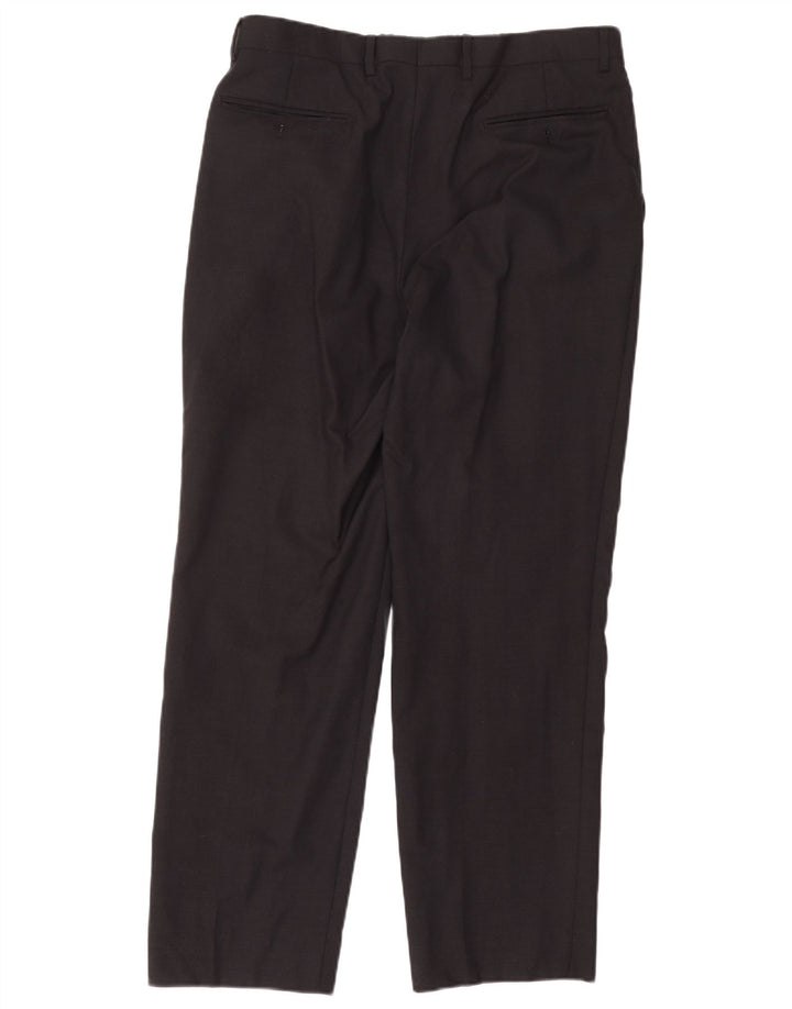 Marks & Spencer Herren-Anzughose mit Pegged-Anzug, W34, L31, graue Wolle
