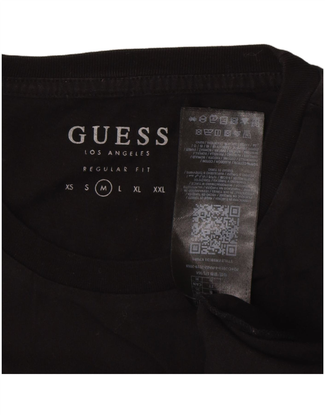Guess Herren-T-Shirt mit Grafik, mittelschwarz, Baumwolle