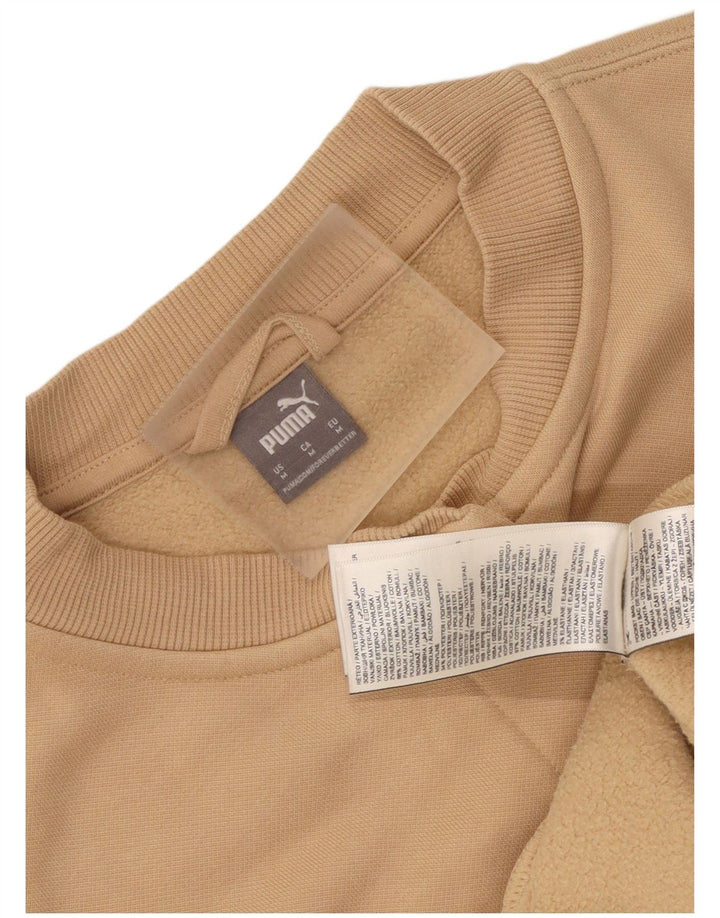 Puma Damen-Trainingsanzug-Top-Jacke, UK 14, Mittelbeige, Colourblock-Baumwolle