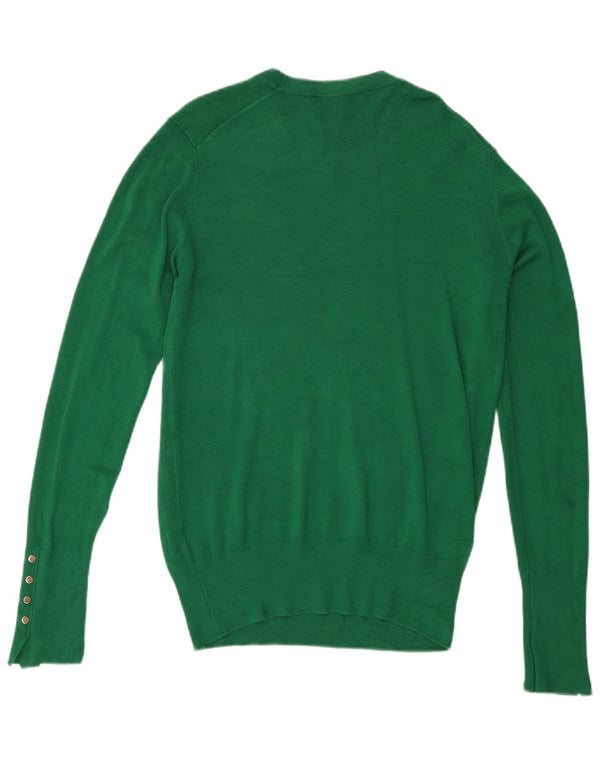 Zara Damen-Pullover mit Rundhalsausschnitt, Größe 44, Grün