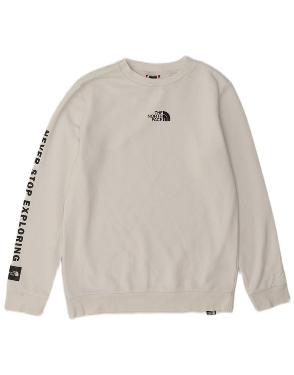 The North Face Womens Graphic Oversized Sweatshirt Pullover UK 6 XS Weiß