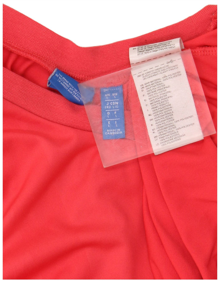 ADIDAS Herren Grafik-Weste-Top, großes rotes Polyester