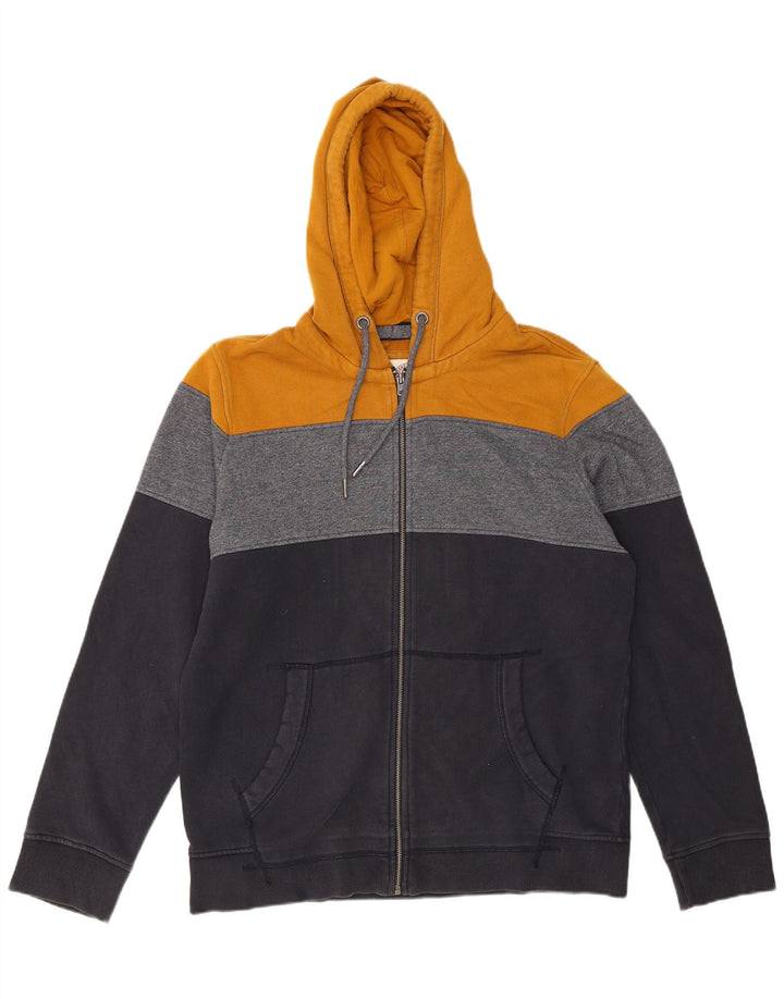 Fat Face Herren-Kapuzenpullover mit Reißverschluss, groß, mehrfarbig, Colourblock-Baumwolle
