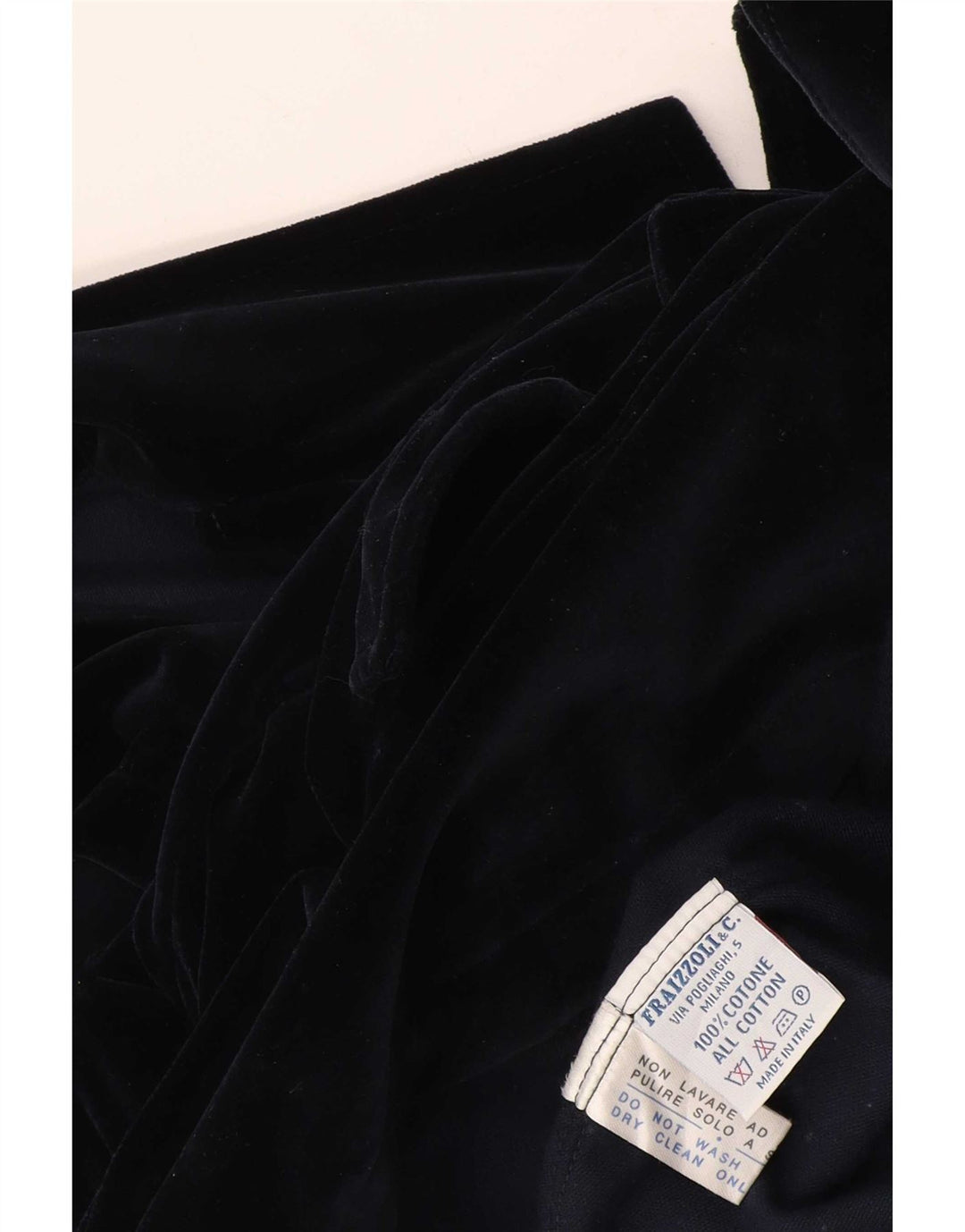 Fraizzoli Herren-Blazer aus Samt, zweireihig, Gr. 38, mittleres Marineblau
