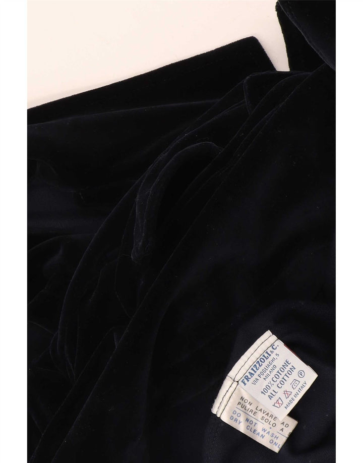 Fraizzoli Herren-Blazer aus Samt, zweireihig, Gr. 38, mittleres Marineblau